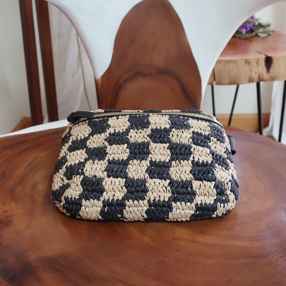 Clare V. Raffia Checker Fanny Pack - Picture 2 of 13